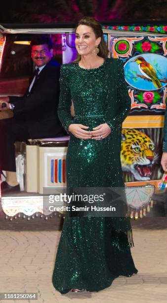 Catherine, Duchess of Cambridge attends a special reception hosted by the British High Commissioner Thomas Drew, at the Pakistan National Monument,...