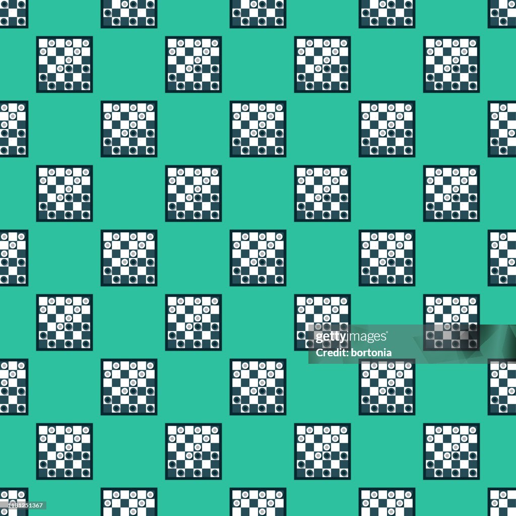 Checkers Pattern Loop Checkers Seamless Game Pattern Ilustración de stock - Getty Images