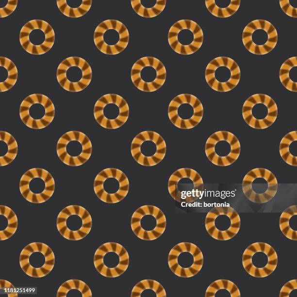 cinnamon swirl seamless bagel pattern - cinnamon bread stock illustrations