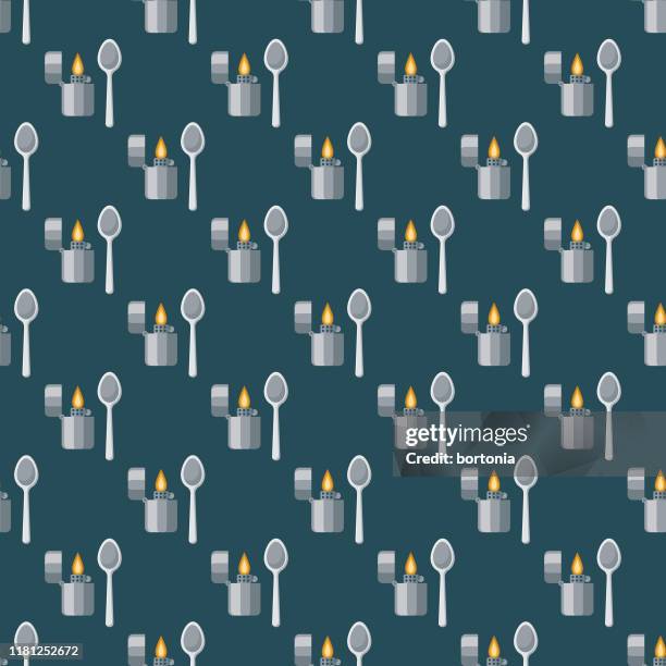 heroin seamless addiction pattern - cigarette lighter vector stock illustrations