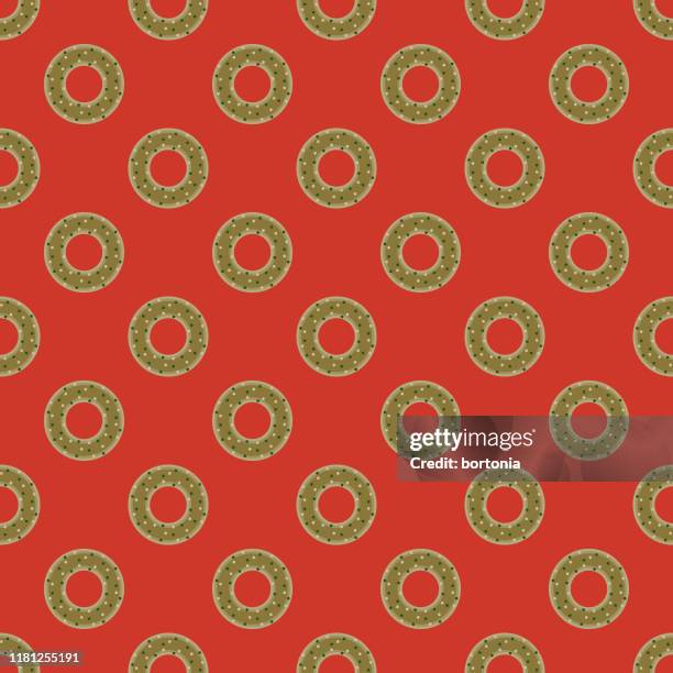 spinach seamless bagel pattern - spinach stock illustrations