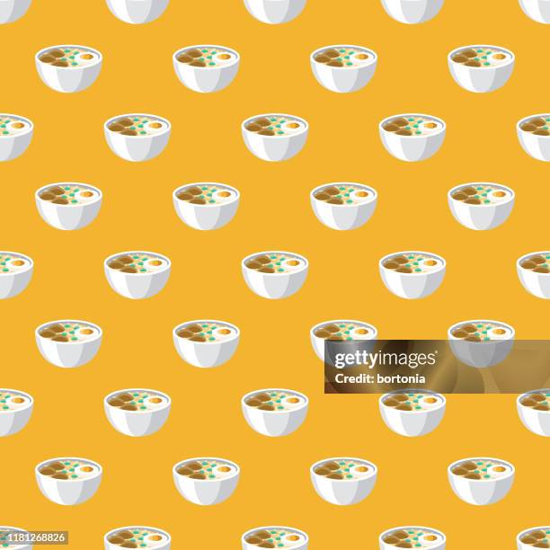 donburi japanese food pattern - cereal bowl stock illustrations