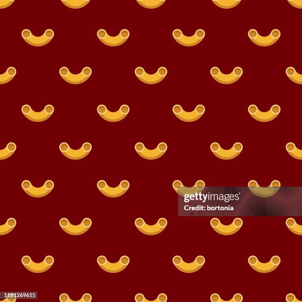 macaroni pasta pattern - macaroni stock illustrations