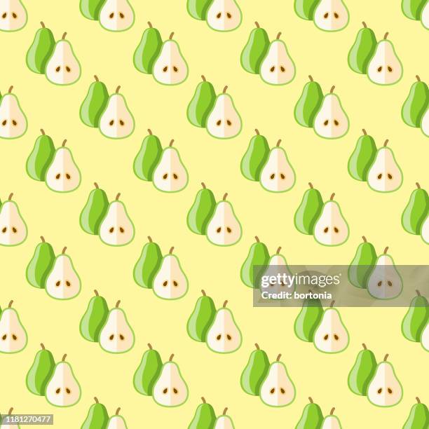 pear fruit pattern - pear background stock illustrations