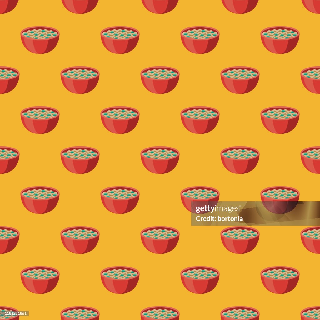 Soba Noodles Japanese Food Pattern