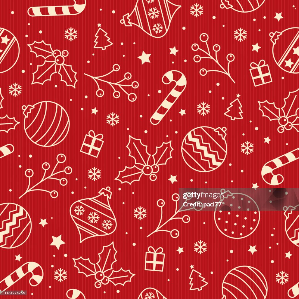 Fondos de Navidad, patrón sin costuras. Ilustración vectorial.