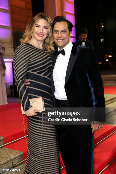 Jessica Libbertz and her husband Roman Libbertz during the German Sports Media Ball at Alte Oper on November 9, 2019 in Frankfurt am Main, Germany.