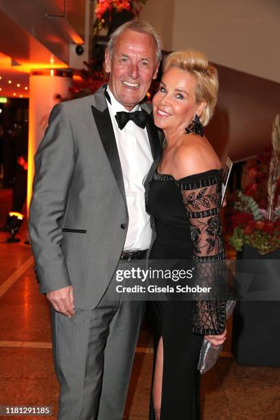 Joerg Wontorra and his girlfriend Susanne Bausch during the German Sports Media Ball at Alte Oper on November 9, 2019 in Frankfurt am Main, Germany.