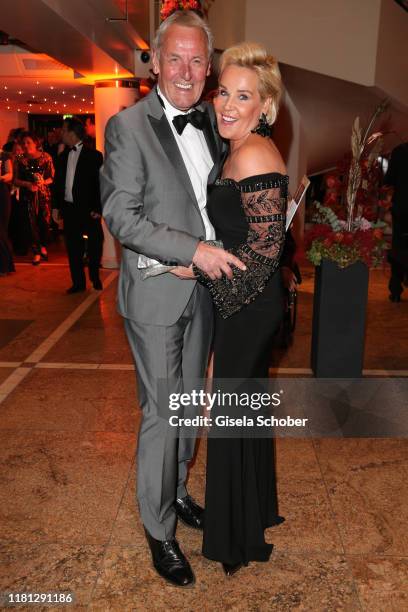 Joerg Wontorra and his girlfriend Susanne Bausch during the German Sports Media Ball at Alte Oper on November 9, 2019 in Frankfurt am Main, Germany.