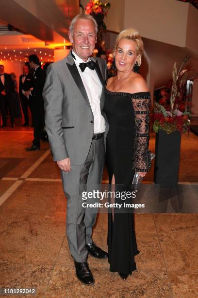 Joerg Wontorra and his girlfriend Susanne Bausch during the German Sports Media Ball at Alte Oper on November 9, 2019 in Frankfurt am Main, Germany.