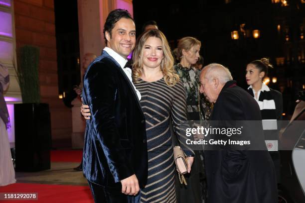 Jessica Libbertz and her husband Roman Libbertz during the German Sports Media Ball at Alte Oper on November 9, 2019 in Frankfurt am Main, Germany.