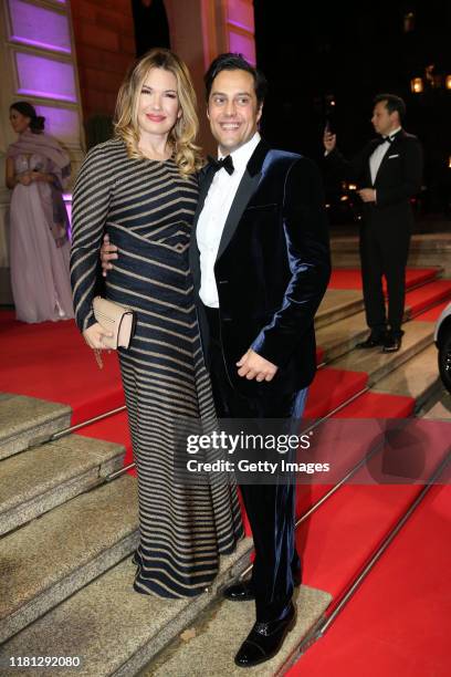 Jessica Libbertz and her husband Roman Libbertz during the German Sports Media Ball at Alte Oper on November 9, 2019 in Frankfurt am Main, Germany.