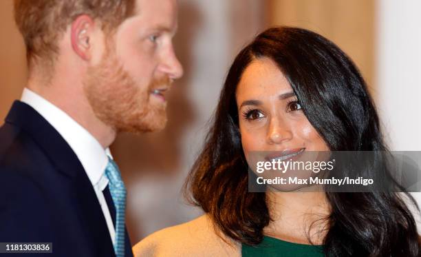 Prince Harry, Duke of Sussex and Meghan, Duchess of Sussex attend the WellChild awards at the Royal Lancaster Hotel on October 15, 2019 in London,...