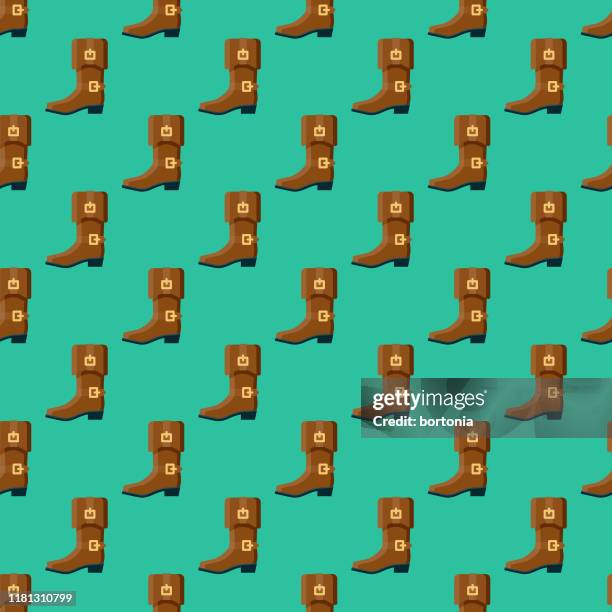 pirate boot pattern - leather background stock illustrations