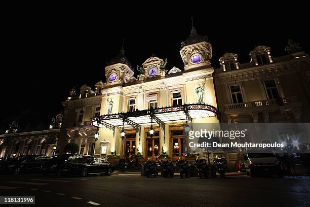 General view of the casino after the religious ceremony of the Royal Wedding of Prince Albert II of Monaco to Charlene Wittstock on July 2, 2011 in...