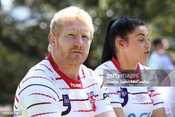 James Graham of England during the Rugby League World Nines media opportunity at the Royal Botanic Gardens on October 16, 2019 in Sydney, Australia.