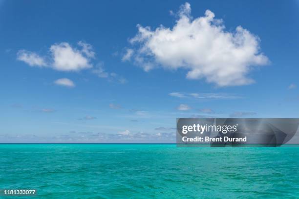 bahamas caribbean ocean horizon - bimini fotografías e imágenes de stock