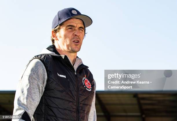 Fleetwood Town's manager Joey Barton pictured before the match during the FA Cup First Round match between Barnet and Fleetwood Town at The Hive on...