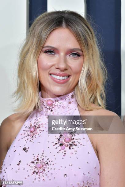 Scarlett Johansson attends the premiere of Fox Searchlights' "Jojo Rabbit" at Post 43 on October 15, 2019 in Los Angeles, California.
