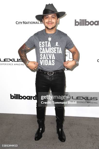 Christian Nodal attends the Billboard Latin AMA Fest at NeueHouse Los Angeles on October 15, 2019 in Hollywood, California.