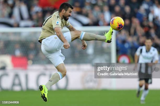 Nenad Tomovic of Spal in action during the Serie A match between Udinese Calcio and SPAL at Stadio Friuli on November 10, 2019 in Udine, Italy.