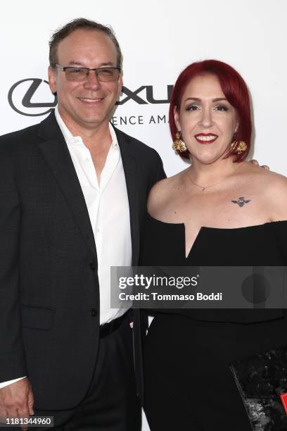 Julio Bagué and Yvonne Drazan attend the Billboard Latin AMA Fest at NeueHouse Los Angeles on October 15, 2019 in Hollywood, California.