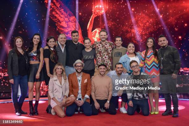 Cast members poses for photos during 'Me Caigo de Risa' New Season Presentation at Televisa San Angel on October 14, 2019 in Mexico City, Mexico.