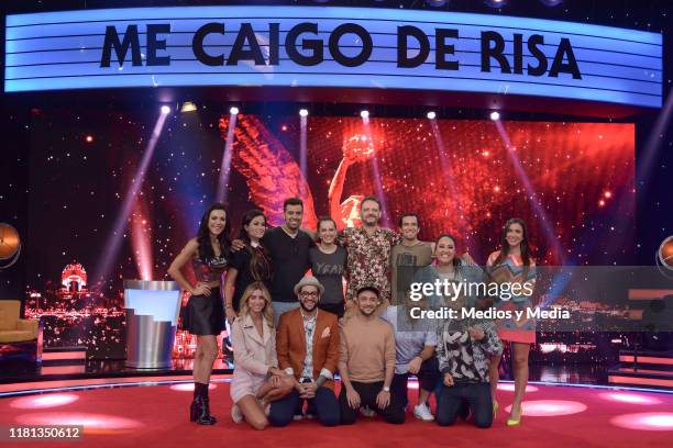 Cast members poses for photos during 'Me Caigo de Risa' New Season Presentation at Televisa San Angel on October 14, 2019 in Mexico City, Mexico.