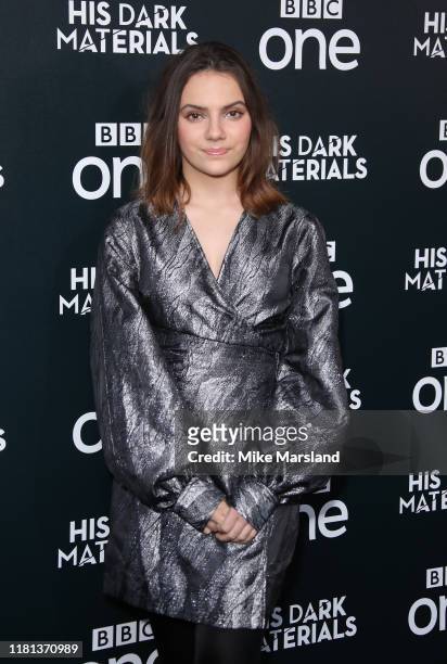 Dafne Keen attends the "His Dark Materials" premiere at BFI Southbank on October 15, 2019 in London, England.