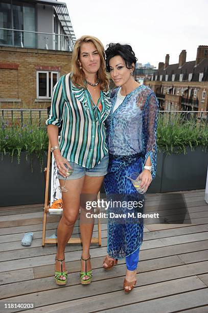 Nancy Dell'Ollio attends Tracey Emin's Birthday party at her new workshop in Shoreditch, on July 03, 2011 in London, England.