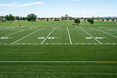 park district football and soccer fields ready for game day