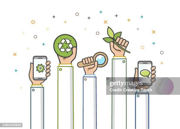 thin hands concepts - coding team stock illustrations