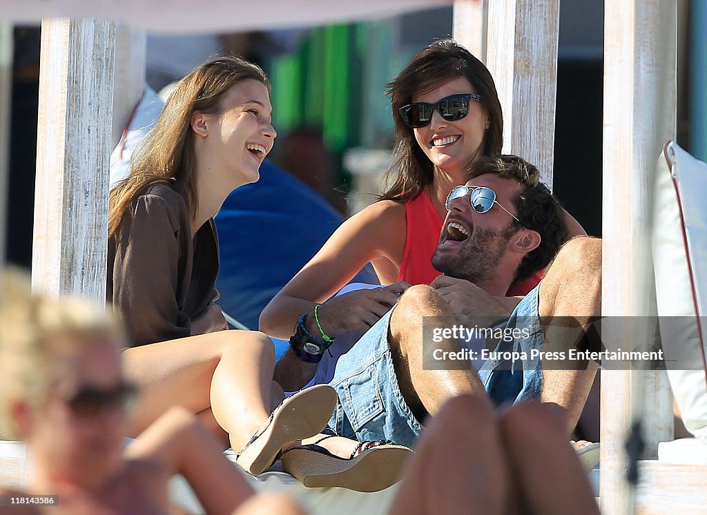 NBA basketplayer Rudy Fernandez and Helen Lindes Sighting In Ibiza - July 3, 2011