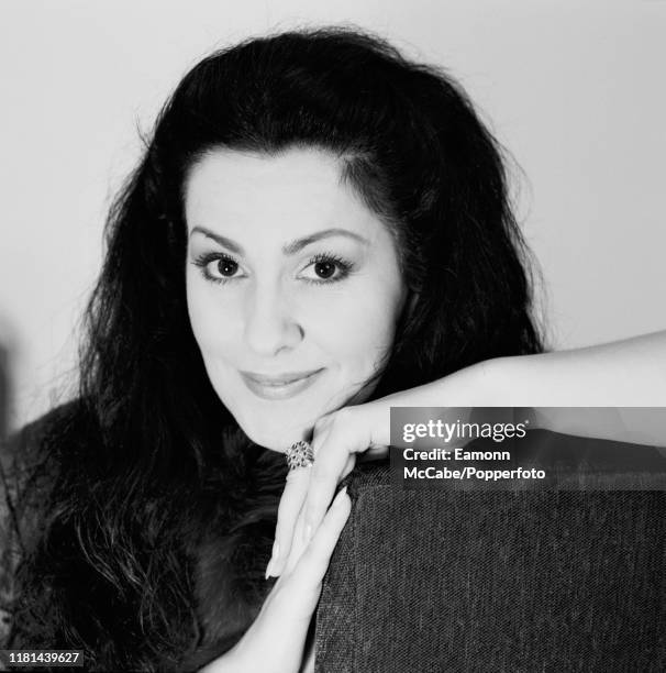 Romanian soprano opera singer Angela Gheorghiu posed on 8th February 2000.