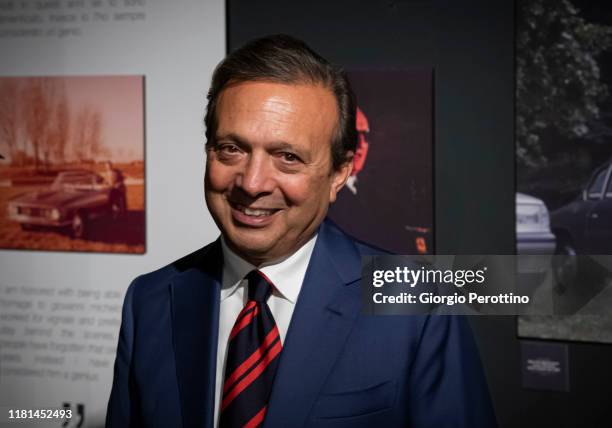 Piero Chiambretti attends the Matita d'Oro award ceremony at Museo Nazionale dell'Automobile on October 15, 2019 in Turin, Italy.