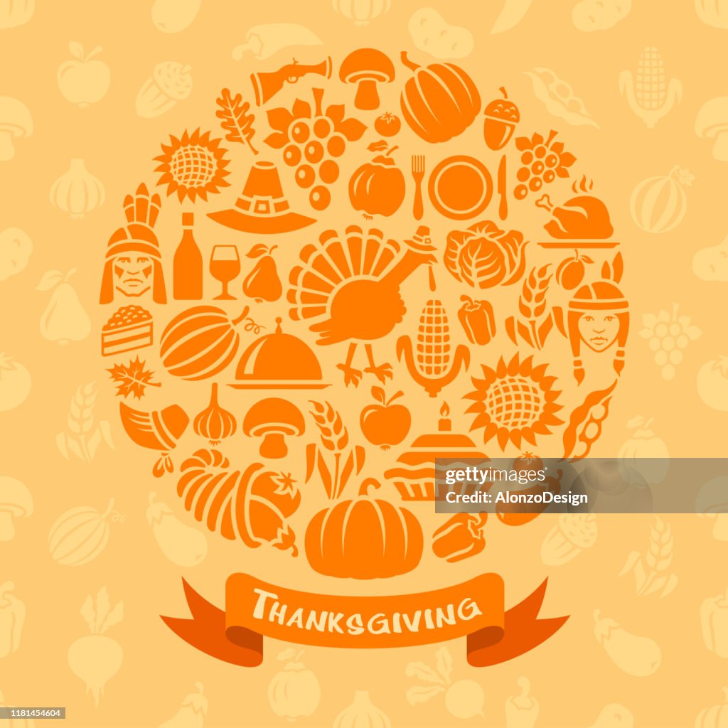 Thanksgiving collage ontwerp