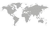Vector dotted world map stock illustration