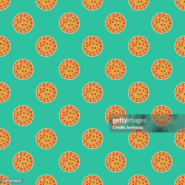 bruschetta pizza pattern - bruschetta stock illustrations