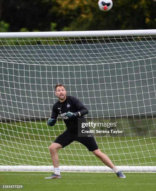 Goalkeeper Rob Elliot during the Newcastle United Training Session at the Newcastle United Training Centre on October 16, 2019 in Newcastle upon...