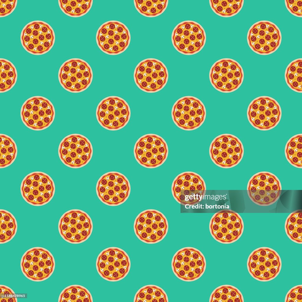 Pepperoni Pattern Pepperoni And Mushroom Pizza Pattern High-Res Vector Graphic - Getty Images