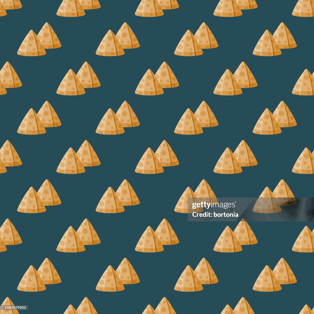 Teste padrão indiano do alimento de samosas