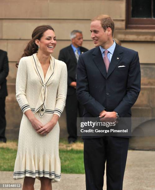 Catherine, Duchess of Cambridge and Prince William, Duke of Cambridge visit the Province House on July 5, 2011 in Charlottetown, Canada.