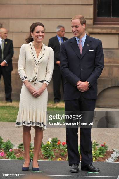 Catherine, Duchess of Cambridge and Prince William, Duke of Cambridge visit the Province House on July 5, 2011 in Charlottetown, Canada.