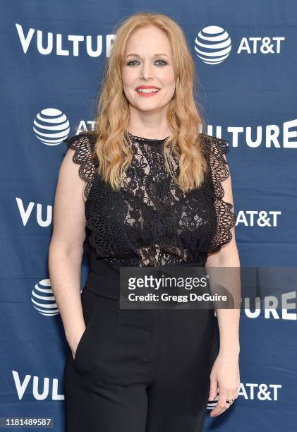 Chelah Horsdal arrives at the Vulture Festival Los Angeles 2019 Day 2 at Hollywood Roosevelt Hotel on November 10, 2019 in Hollywood, California.
