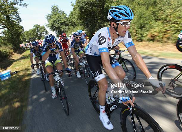 David Millar of Great Britain and team Garmin during Stage 3 of the 2011 Tour de France from Olonne sur Mer to Redon on July 4, 2011 in Redon, France.