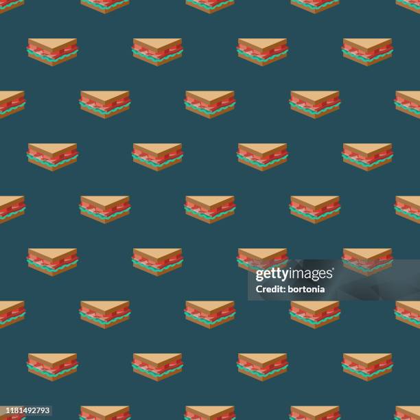 blt sandwich pattern - bacon background stock illustrations