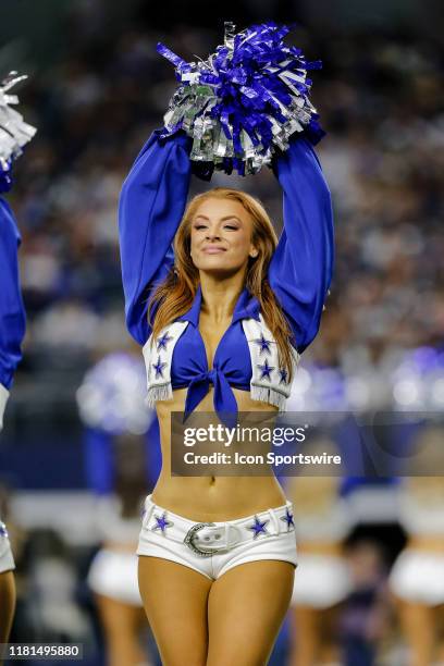 The Dallas Cowboys Cheerleaders perform during the game between the Dallas Cowboys and the Minnesota Vikings on November 10, 2019 at AT&T Stadium in...