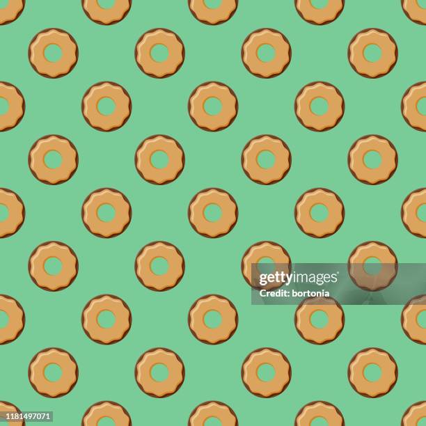 caramel donut pattern - caramel sauce stock illustrations