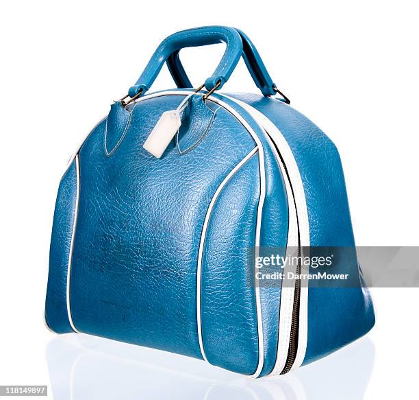 retro bowling ball bag - bowling ball on white stock pictures, royalty-free photos & images