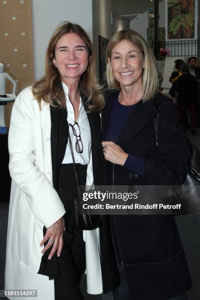 Sophie Agon and Nathalie Bloch-Laine attend the FIAC 2019 - International Contemporary Art Fair : Press Preview at le Grand Palais on October 16,...